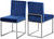 Velvet Upholstered Dining Chair with Durable Metal Base, Set of 2, 18" W x 22" D x 32" H, Navy Velvet Upholstered Dining Chair with Durable Metal Base, Set of 2, 18" W x 22" D x 32" H, Navy