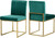 Velvet Upholstered Dining Chair with Durable Metal Base, Set of 2, 18" W x 22" D x 32" H, Green Velvet Upholstered Dining Chair with Durable Metal Base, Set of 2, 18" W x 22" D x 32" H, Green