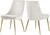 Velvet Upholstered Dining Chair with Sturdy Metal Legs, Set of 2, 19.5" W x 21.5" D x 33.5" H, Cream Velvet Upholstered Dining Chair with Sturdy Metal Legs, Set of 2, 19.5" W x 21.5" D x 33.5" H, Cream