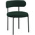 Boucle Fabric Upholstered Dining Chair with Matte Black Metal Frame, 22" W x 21" D x 30" H, Green, Set of 2