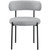 Boucle Fabric Upholstered Dining Chair with Matte Black Metal Frame, 22" W x 21" D x 30" H, Grey, Set of 2 Boucle Fabric Upholstered Dining Chair with Matte Black Metal Frame, 22" W x 21" D x 30" H, Grey, Set of 2