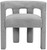 Boucle Fabric Upholstered Accent | Dining Chair, 25" W x 21" D x 27" H, Grey