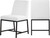 Vegan Leather Upholstered Dining Chair with Matte Black Metal Legs, Set of 2, 19.75" W x 22.75" D x 32.5" H, White, Set of 2 Vegan Leather Upholstered Dining Chair with Matte Black Metal Legs, Set of 2, 19.75" W x 22.75" D x 32.5" H, White, Set of 2
