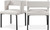 Upholstered Dining Chair with Unique Squared Back and Sturdy Iron Legs, Set of 2, 23" W x 21" D x 30" H, Cream Velvet, Matte Black Upholstered Dining Chair with Unique Squared Back and Sturdy Iron Legs, Set of 2, 23" W x 21" D x 30" H, Cream Velvet, Matte Black
