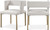 Upholstered Dining Chair with Unique Squared Back and Sturdy Iron Legs, Set of 2, 23" W x 21" D x 30" H, Cream Velvet, Gold Upholstered Dining Chair with Unique Squared Back and Sturdy Iron Legs, Set of 2, 23" W x 21" D x 30" H, Cream Velvet, Gold