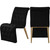 Velvet Upholstered Dining Chair with Deep Detailed Button Tufting and Gold Iron Legs, Black, 19.5" W x 30" D x 36.5" H, Set of 2 Velvet Upholstered Dining Chair with Deep Detailed Button Tufting and Gold Iron Legs, Black, 19.5" W x 30" D x 36.5" H, Set of 2