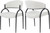 Dining Chair with Soft Cream Linen Textured Polyester Fabric, Matte Black Iron Frame, 20.5" W x 22.5" D x 31.5" H, Cream, Set of 2