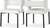 Upholstered Dining Chair with Squared Back and Sturdy Iron Legs, Set of 2, White Faux Leather, Matte Black, 23" W x 21" D x 30" H Upholstered Dining Chair with Squared Back and Sturdy Iron Legs, Set of 2, White Faux Leather, Matte Black, 23" W x 21" D x 30" H