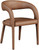 Vegan Leather Upholstered Dining Chair with Rounded Back, 23.5" W x 22" D x 31" H, Brown