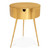 Durable Metal Side Table/Nightstand, 16" W x 16" D x 23" H, Gold Durable Metal Side Table/Nightstand, 16" W x 16" D x 23" H, Gold