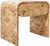 Mid-Century Modern Nightstand, Natural Burl Wood, 24" W x 18" D x 23" H