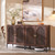 61.75" W Modern Arched Sideboard Buffet Cabinet with Storage, Brown 61.75" W Modern Arched Sideboard Buffet Cabinet with Storage, Brown