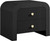 Rich Wood Veneer Nightstand with Complete Sets of Gold and Chrome Handles Included, Black, 26" W x 18.5" D x 22" H