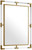Mirror, Acrylic/Brushed Gold, 28" W x 1" D x 38" H Mirror, Acrylic/Brushed Gold, 28" W x 1" D x 38" H