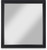 Mirror with Rich Black Finish, Contemporary Design, 36" W x 1" D x 38" H, Black