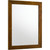 Mid Century Design Rectangular Shaped Mirror with Brown Antique Coffee Wood Finish, 35" W x 1" D x 41" H