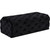 Velvet Upholstered Ottoman/Bench with Deep Button Tufting and a Solid Wood Frame, 52" W x 22.5" D x 18" H, Black