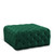 Green Velvet Upholstered Ottoman/Bench with Deep Button Tufting, Solid Wood Frame, Square, Green Velvet Upholstered Ottoman/Bench with Deep Button Tufting, Solid Wood Frame, Square,