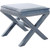 Velvet Upholstered Ottoman / Bench with X-Leg Design, Deep Button Tufting and a Solid Wood Frame Sky Blue 20.5" W x 20.5" D x 19" H Velvet Upholstered Ottoman / Bench with X-Leg Design, Deep Button Tufting and a Solid Wood Frame Sky Blue 20.5" W x 20.5" D x 19" H