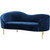 Velvet Upholstered Loveseat with Sturdy Metal Legs in Rich Gold Finish, Navy, 67" W x 31.75" D x 30.5" H