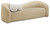 Sofa with Soft Beige Faux Shearling Teddy Fabric, Curved Back, 86" W x 33" D x 27" H, Beige Sofa with Soft Beige Faux Shearling Teddy Fabric, Curved Back, 86" W x 33" D x 27" H, Beige