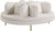 Velvet Upholstered Roundabout Sofa with Sturdy Gold Iron Legs, Cream, 72" W x 72" D x 29" H Velvet Upholstered Roundabout Sofa with Sturdy Gold Iron Legs, Cream, 72" W x 72" D x 29" H