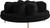 Velvet Upholstered Roundabout Sofa with Sturdy Gold Iron Legs, Black, 72" W x 72" D x 29" H Velvet Upholstered Roundabout Sofa with Sturdy Gold Iron Legs, Black, 72" W x 72" D x 29" H