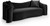 Sofa with Ultra Luxe Black 460 GSM Velvet, Rich Curves, 91" W x 34.5" D x 31" H, Black Sofa with Ultra Luxe Black 460 GSM Velvet, Rich Curves, 91" W x 34.5" D x 31" H, Black