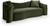 Sofa with Ultra Luxe Green 460 GSM Velvet, Rich Curves, 91" W x 34.5" D x 31" H, Green