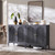 61.75" W Modern Arch Sideboard Buffet Cabinet with Storage, Dark Grey