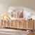 123.5" W Modern Arched Sideboard Buffet Cabinet with Storage, Natural