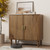 Walnut Sideboard Cabinet, Freestanding Buffet Cabinet with Line Groove Design, Wood Storage Cabinet with Adjustable Shelf for Living Room, Entryway, Hallway Walnut Sideboard Cabinet, Freestanding Buffet Cabinet with Line Groove Design, Wood Storage Cabinet with Adjustable Shelf for Living Room, Entryway, Hallway