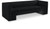 Velvet Upholstered Sofa with Rich Black Velvet, Solid Wood Frame, 89.5" W x 34.5" D x 28" H, Black