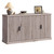 Contemporary Buffet Cabinet with Adjustable Shelves, Fluted Doors Contemporary Buffet Cabinet with Adjustable Shelves, Fluted Doors