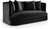 Loveseat with Ultra Luxe Black 460 GSM Velvet, Solid Wood Frame, 66" W x 36" D x 30" H, Black Loveseat with Ultra Luxe Black 460 GSM Velvet, Solid Wood Frame, 66" W x 36" D x 30" H, Black