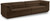 Modular Sofa with Soft Brown Velvet Fabric, Deep Channel Tufting, Curved Arms, 118" W x 35" D x 28" H, Brown