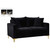 Black Velvet Upholstered Loveseat with Stainless Steel Base in a Rich Gold Or Chrome Finish Black Velvet Upholstered Loveseat with Stainless Steel Base in a Rich Gold Or Chrome Finish