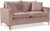 Pink Velvet Upholstered Loveseat with Stainless Steel Base in a Rich Gold or Chrome Finish,