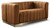 Velvet Upholstered Loveseat with Deep Channlel Tufting and Brushed Gold Finish, Saddle, 62.5" W x 34" D x 28" H Velvet Upholstered Loveseat with Deep Channlel Tufting and Brushed Gold Finish, Saddle, 62.5" W x 34" D x 28" H