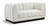 Modular Sofa with Soft Cream Chenille Cross Hatched Fabric, Solid Wood Espresso Base, 69" W x 34.5" D x 29" H, Cream