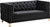 Loveseat with Deep Button Tufting, Gold Nailhead Trim and Sturdy Gold Iron Legs, Black Velvet, 66" W x 34" D x 30" H Loveseat with Deep Button Tufting, Gold Nailhead Trim and Sturdy Gold Iron Legs, Black Velvet, 66" W x 34" D x 30" H