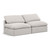 Modular Sofa with Rich Cream Linen Textured Fabric, Down Feather Cushions, Modular, 70" W x 35" D x 32" H, Cream