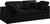 Deluxe Comfort Modular Sofa, Soft Linen Textured Fabric, Down Cushions, 80" W x 40" D x 32" H, Black