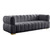 Velvet Upholstered Sofa with Deep Biscuit Tufting, 91" W x 35" D x 29.5" H