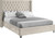 Aiden Collection Modern | Contemporary Velvet Upholstered Bed with Deep Button Tufting, Solid Wood Frame, and Custom Chrome Legs, Full, Cream Aiden Collection Modern | Contemporary Velvet Upholstered Bed with Deep Button Tufting, Solid Wood Frame, and Custom Chrome Legs, Full, Cream