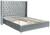 Aiden Collection Modern | Contemporary Velvet Upholstered Bed with Deep Button Tufting, Solid Wood Frame, and Custom Chrome Legs, Queen, Grey Aiden Collection Modern | Contemporary Velvet Upholstered Bed with Deep Button Tufting, Solid Wood Frame, and Custom Chrome Legs, Queen, Grey