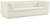 Velvet Upholstered Sofa with Soft Cream Velvet Fabric, Deep Channel Tufting, Curved Arms, 94" W x 34" D x 28" H, Cream