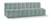 Modular Sofa with Soft Mint Green Vegan Leather, Deep Channel Tufting, Modular, 89.5" W x 31" D x 30" H, Mint