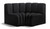 Modular Sofa with Soft Black Velvet, Deep Channel Tufting, Modular Design, 60" W x 33" D x 30" H, Black Modular Sofa with Soft Black Velvet, Deep Channel Tufting, Modular Design, 60" W x 33" D x 30" H, Black