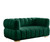 Velvet Upholstered Loveseat with Deep Biscuit Tufting Velvet Upholstered Loveseat with Deep Biscuit Tufting
